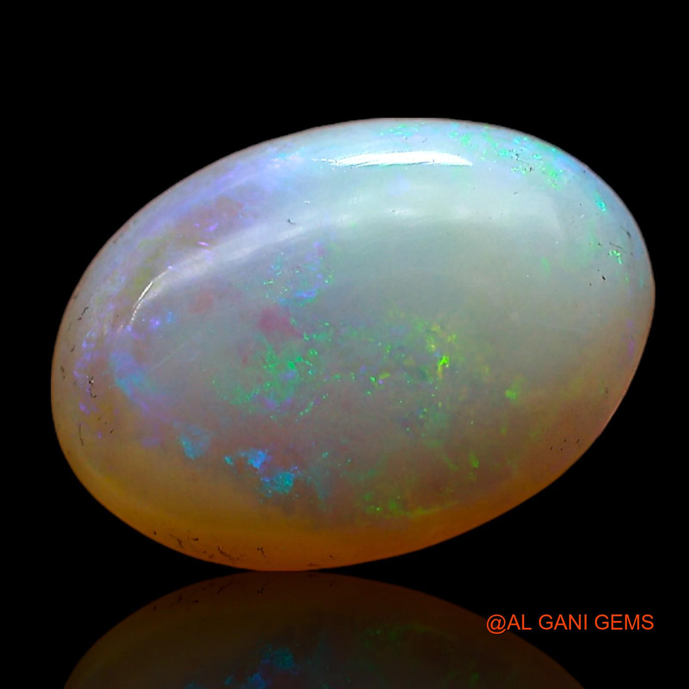 Natural Fire Opal Gemstone 2.00 Cts Loose Oval Cabochon From Australia 12x8x3 mm AC-724