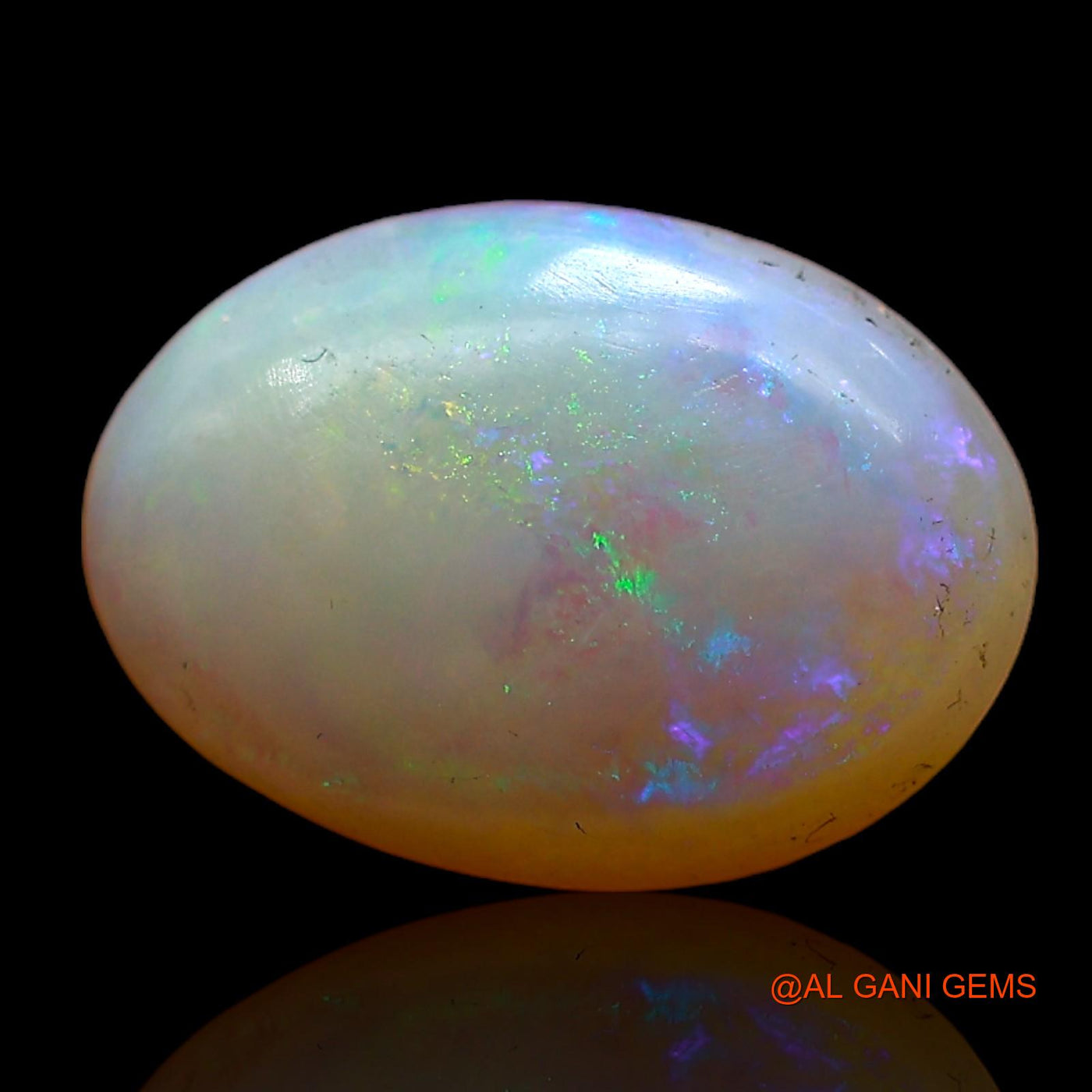 Natural Fire Opal Gemstone 2.00 Cts Loose Oval Cabochon From Australia 12x8x3 mm AC-724
