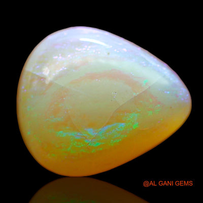 2.00 Cts Unheated Australian Fire Opal Loose Gemstone Pear Cabochon Natural 11x9x4 mm AC-725