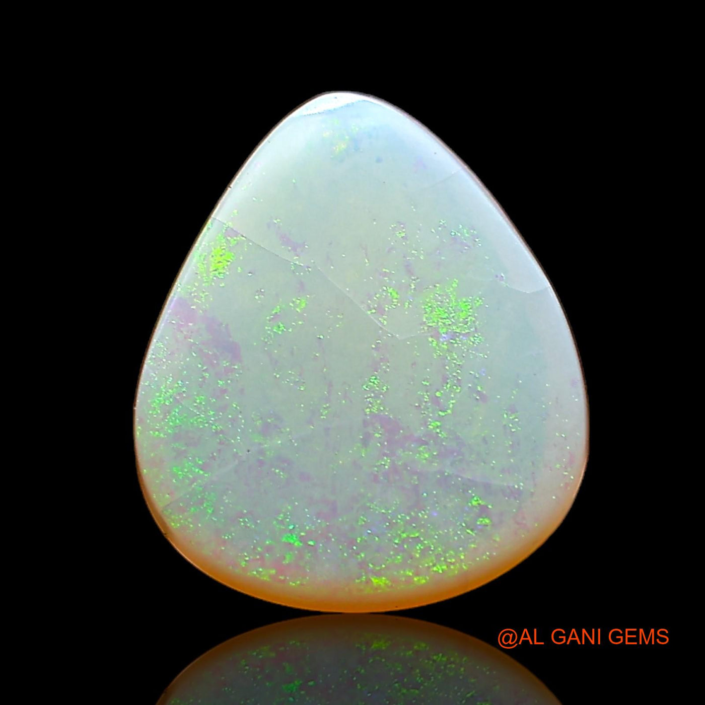 2.00 Cts Unheated Australian Fire Opal Loose Gemstone Pear Cabochon Natural 11x9x4 mm AC-725