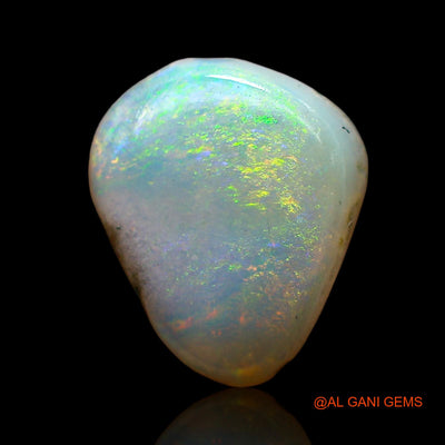 Natural Untreated Fire Opal Loose Gemstone Pear Cabochon From Australia 1.00 Cts 11x10x2 mm AC-730