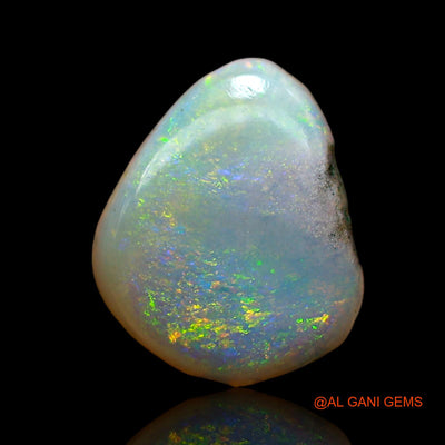 Natural Untreated Fire Opal Loose Gemstone Pear Cabochon From Australia 1.00 Cts 11x10x2 mm AC-730