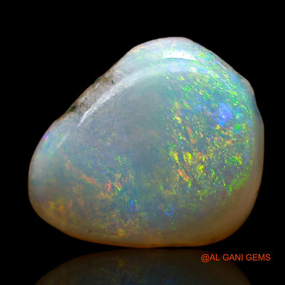 Natural Untreated Fire Opal Loose Gemstone Pear Cabochon From Australia 1.00 Cts 11x10x2 mm AC-730