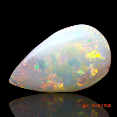 Natural Fire Opal Gemstone 1.00 Cts Loose Pear Cabochon From Australia 11x7x3 mm AC-732