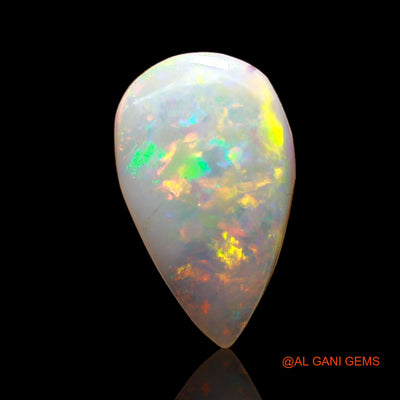 Natural Fire Opal Gemstone 1.00 Cts Loose Pear Cabochon From Australia 11x7x3 mm AC-732