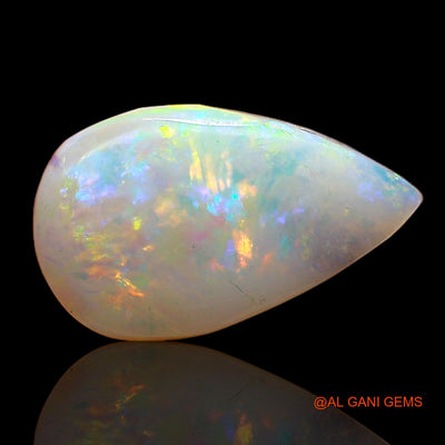 Natural Fire Opal Gemstone 1.00 Cts Loose Pear Cabochon From Australia 11x7x3 mm AC-732