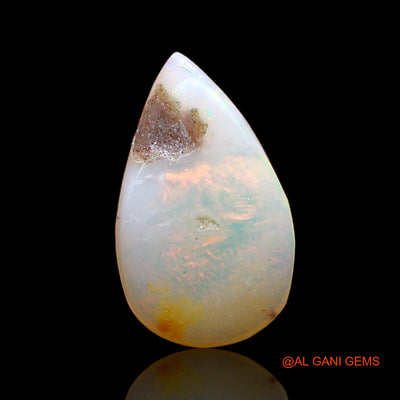 Natural Fire Opal Gemstone 1.00 Cts Loose Pear Cabochon From Australia 11x7x3 mm AC-732