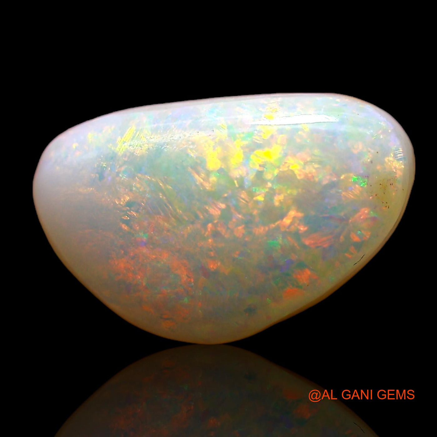 2.00 Cts Natural Australian Fire Opal Fancy Cabochon Loose Gemstone For Jewelry 11x7x4 mm AC-745