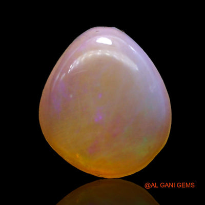 1.00 Cts Natural Australian Fire Opal Loose Gemstone Pear Cabochon 10x9x2 mm AC-749