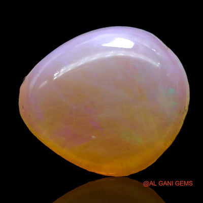1.00 Cts Natural Australian Fire Opal Loose Gemstone Pear Cabochon 10x9x2 mm AC-749