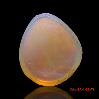 1.00 Cts Natural Australian Fire Opal Loose Gemstone Pear Cabochon 10x9x2 mm AC-749