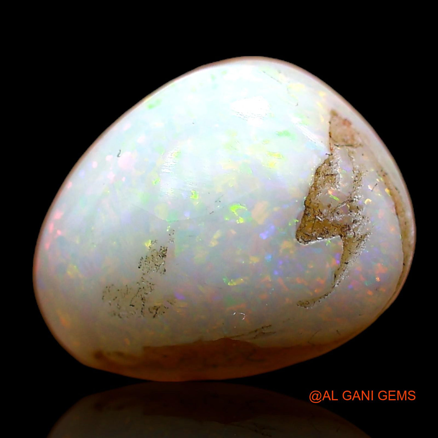 2.00 Cts Natural Australian Fire Opal Loose Gemstone Pear Cabochon 10x8x5 mm AC-750