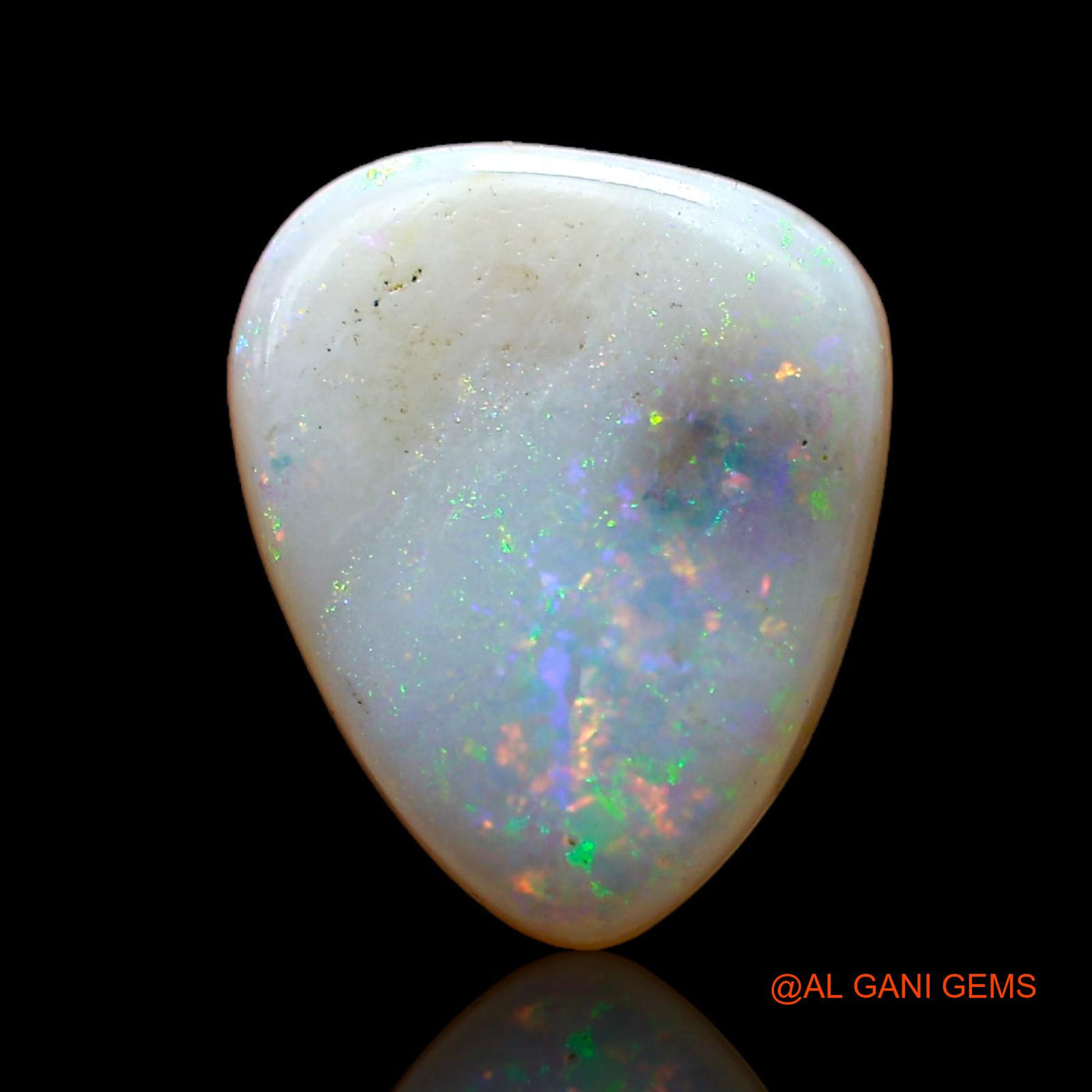 Natural Fire Opal Gemstone 1.00 Cts Loose Pear Cabochon From Australia 10x8x2 mm AC-751