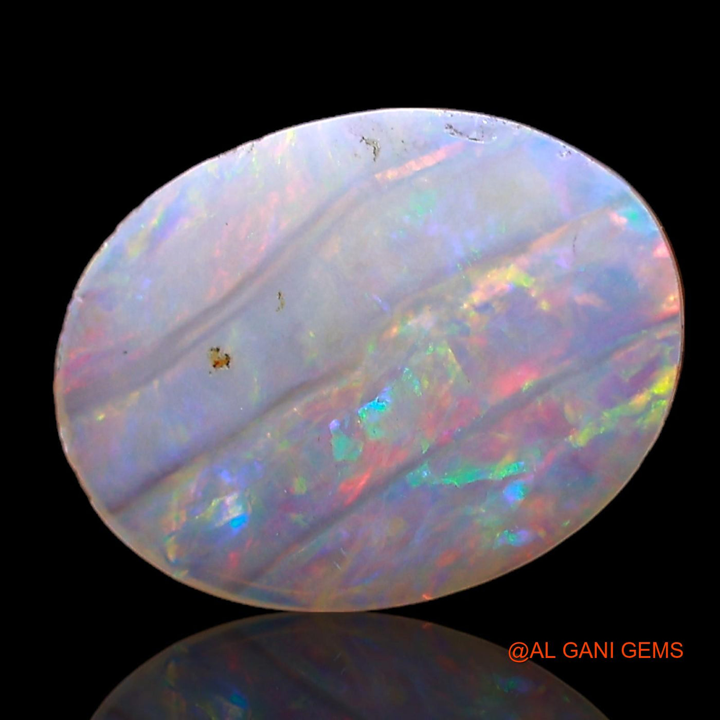 1.00 Cts Natural Australian Fire Opal Loose Gemstone Oval Cabochon 10x8x1 mm AC-756