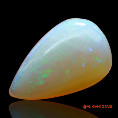 1.00 Cts Natural Australian Fire Opal Loose Gemstone Pear Cabochon 11x7x3 mm AC-759