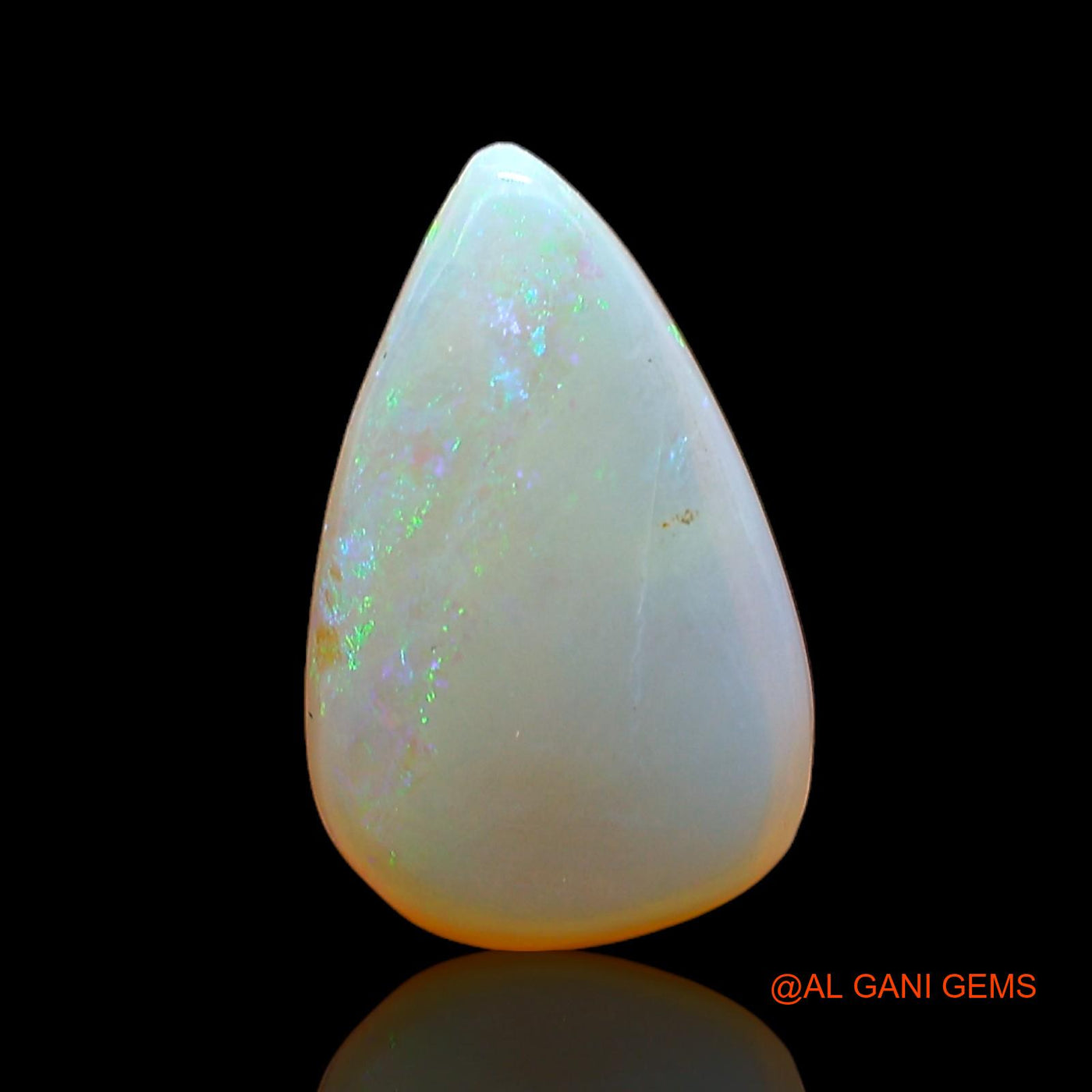 1.00 Cts Natural Australian Fire Opal Loose Gemstone Pear Cabochon 11x7x3 mm AC-759