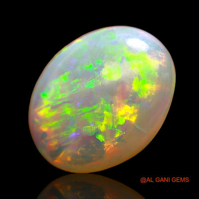 Natural Fire Opal Gemstone 1.00 Cts Loose Oval Cabochon From Australia 10x8x2 mm AC-761