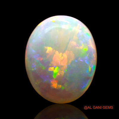 Natural Fire Opal Gemstone 1.00 Cts Loose Oval Cabochon From Australia 10x8x2 mm AC-761