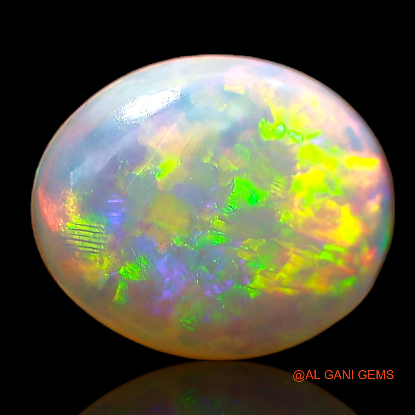 Natural Fire Opal Gemstone 1.00 Cts Loose Oval Cabochon From Australia 10x8x2 mm AC-761