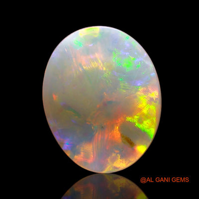 Natural Fire Opal Gemstone 1.00 Cts Loose Oval Cabochon From Australia 10x8x2 mm AC-761