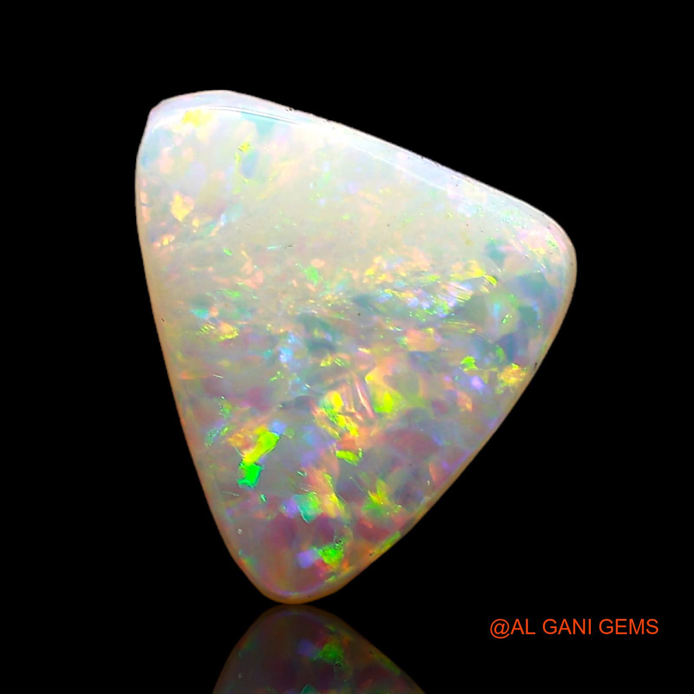 1.00 Cts Natural Australian Fire Opal Trillion Cabochon Loose Gemstone For Jewelry 10x8x1 mm AC-762