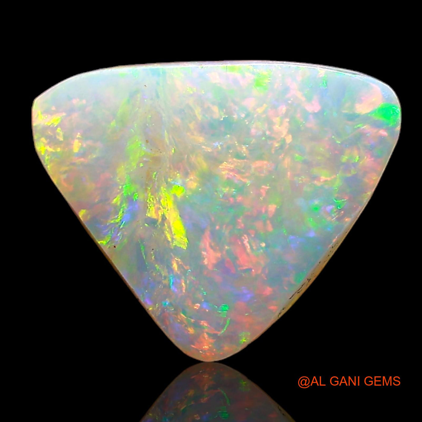 1.00 Cts Natural Australian Fire Opal Trillion Cabochon Loose Gemstone For Jewelry 10x8x1 mm AC-762