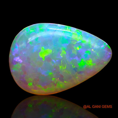 1.00 Cts Natural Australian Fire Opal Loose Gemstone Pear Cabochon 10x7x2 mm AC-763