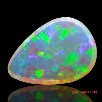 1.00 Cts Natural Australian Fire Opal Loose Gemstone Pear Cabochon 10x7x2 mm AC-763