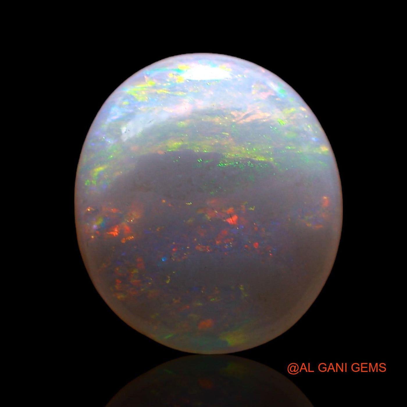 1.00 Cts Unheated Australian Fire Opal Loose Gemstone Oval Cabochon Natural 9x8x2 mm AC-764