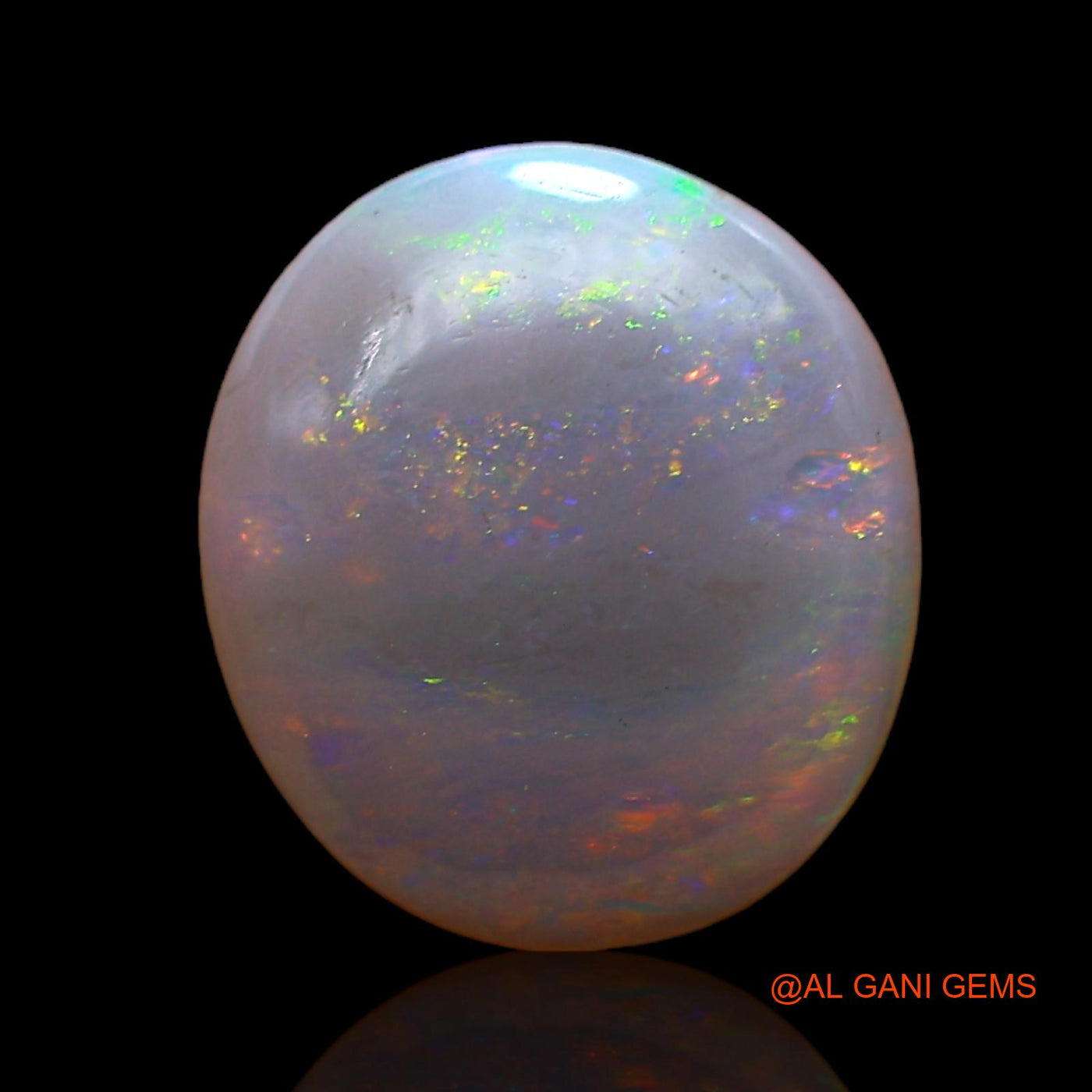 1.00 Cts Unheated Australian Fire Opal Loose Gemstone Oval Cabochon Natural 9x8x2 mm AC-764