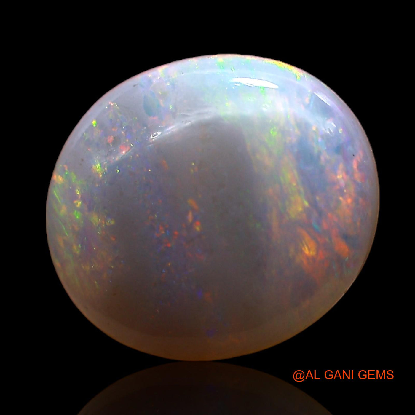 1.00 Cts Unheated Australian Fire Opal Loose Gemstone Oval Cabochon Natural 9x8x2 mm AC-764