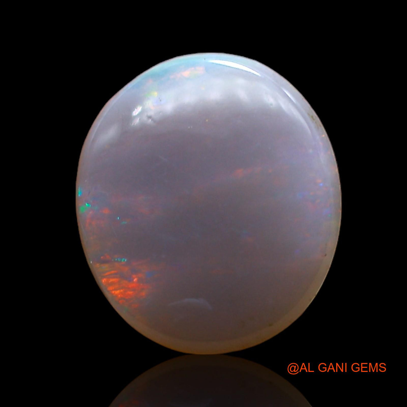 1.00 Cts Unheated Australian Fire Opal Loose Gemstone Oval Cabochon Natural 9x8x2 mm AC-764