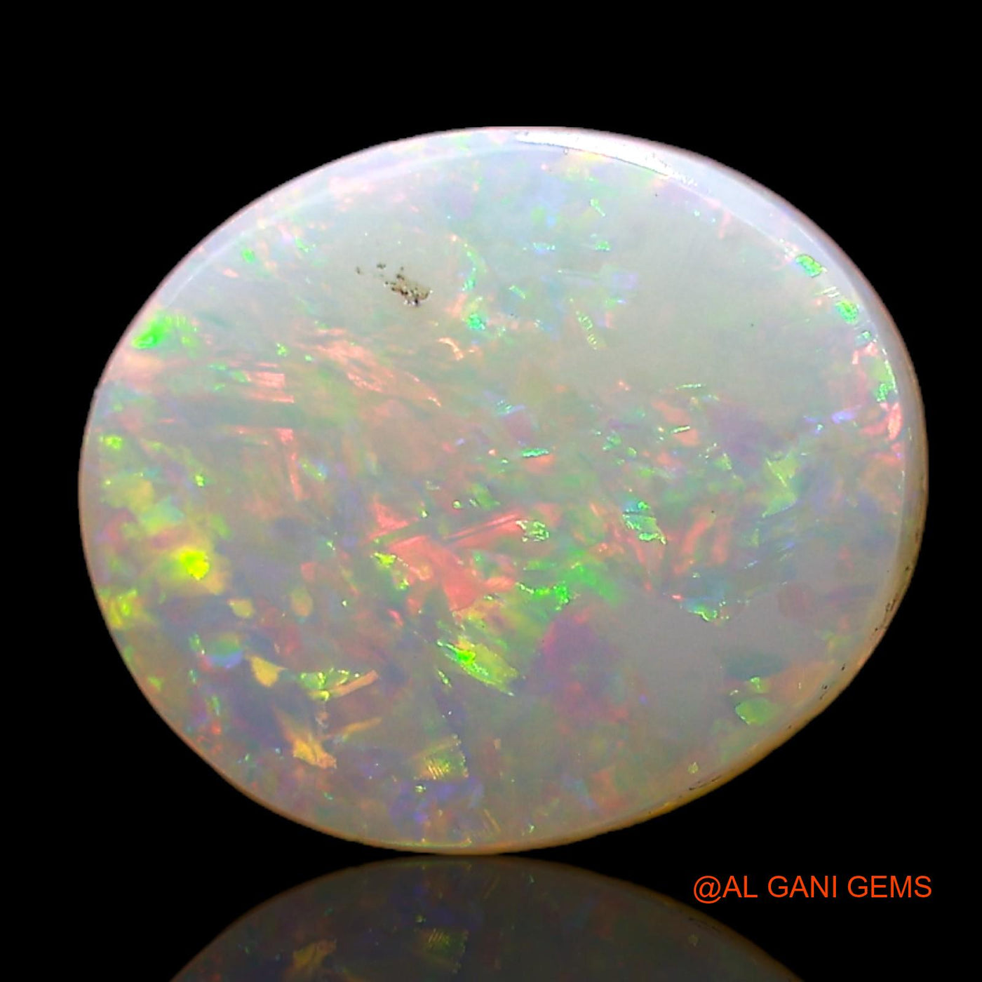 1.00 Cts Unheated Australian Fire Opal Loose Gemstone Oval Cabochon Natural 9x8x3 mm AC-765