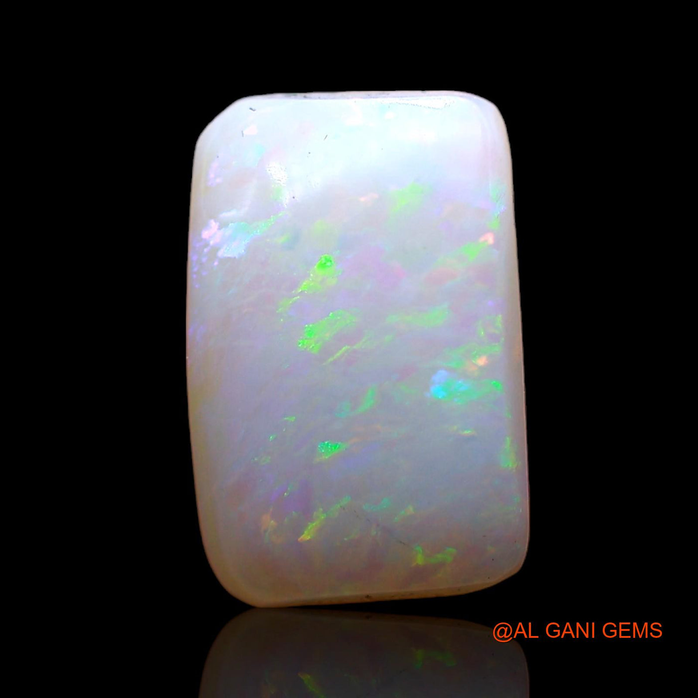 1.00 Cts Unheated Australian Fire Opal Loose Gemstone Square Cabochon Natural 10x6x2 mm AC-766
