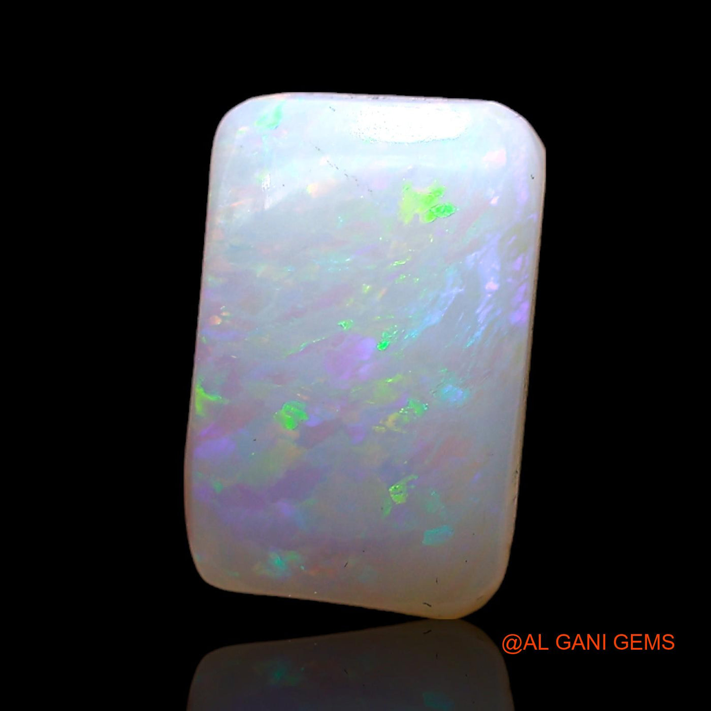 1.00 Cts Unheated Australian Fire Opal Loose Gemstone Square Cabochon Natural 10x6x2 mm AC-766