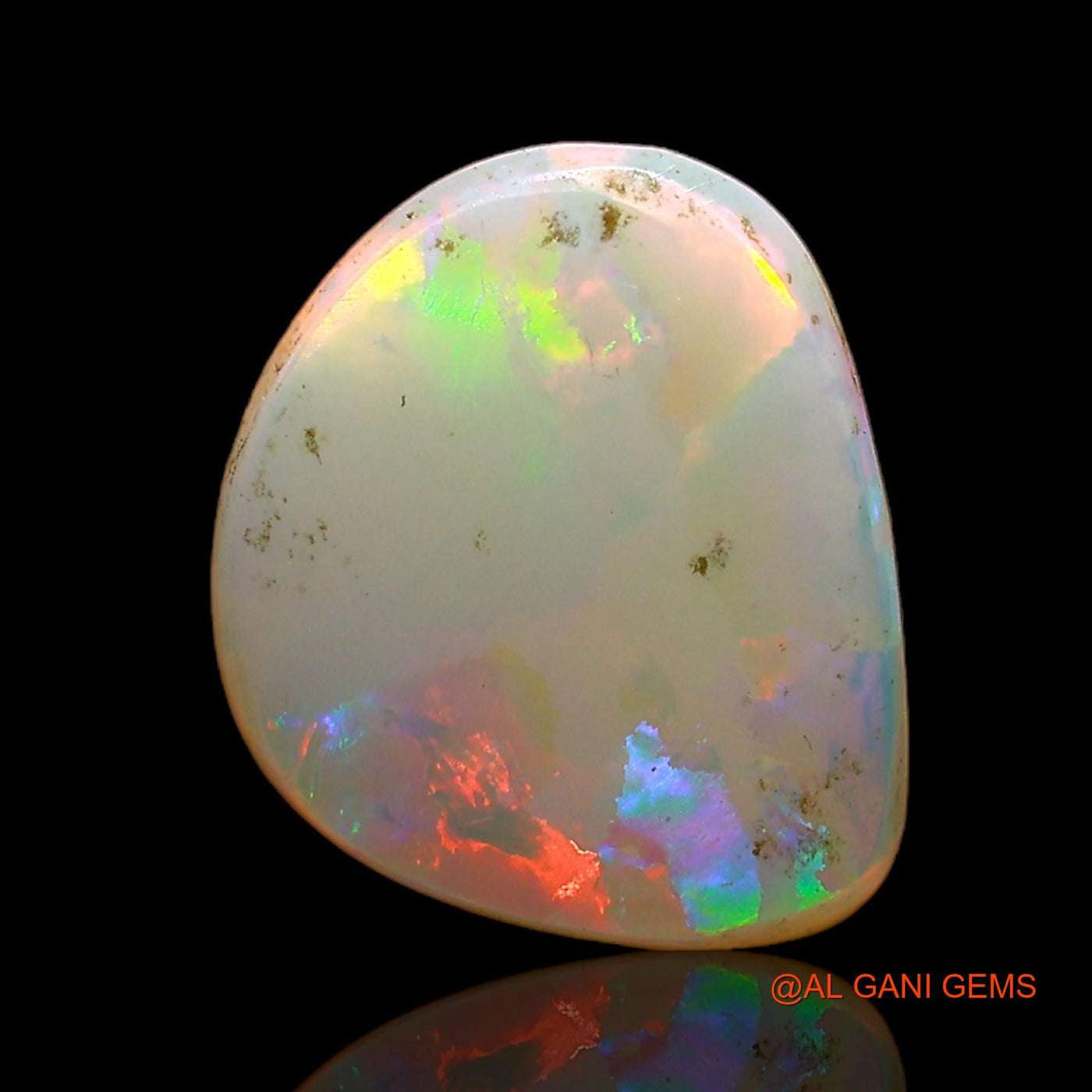 1.00 Cts Natural Australian Fire Opal Loose Gemstone Fancy Cabochon 9x8x2 mm AC-770