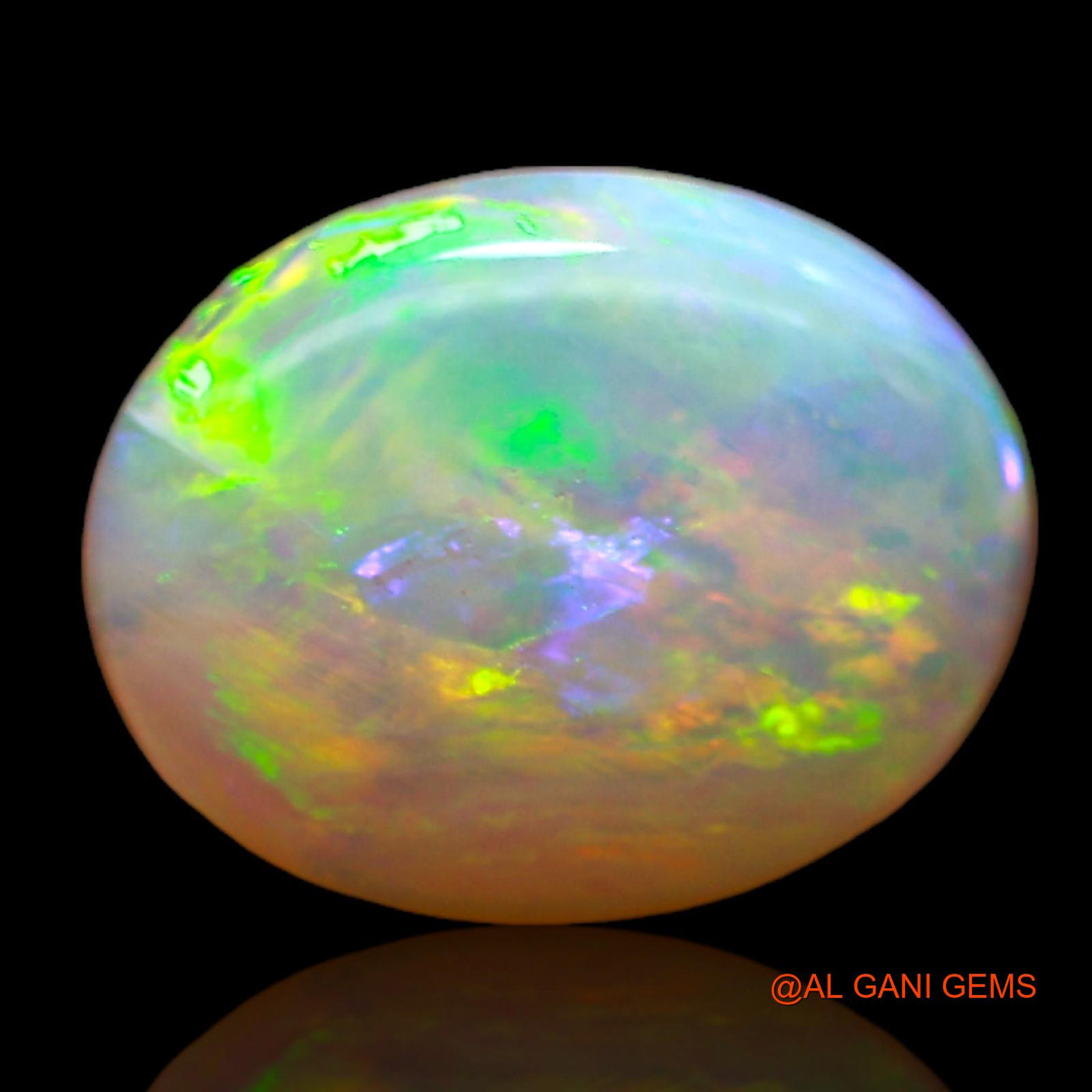 1.00 Cts Natural Australian Fire Opal Loose Gemstone Oval Cabochon 9x7x2 mm AC-771