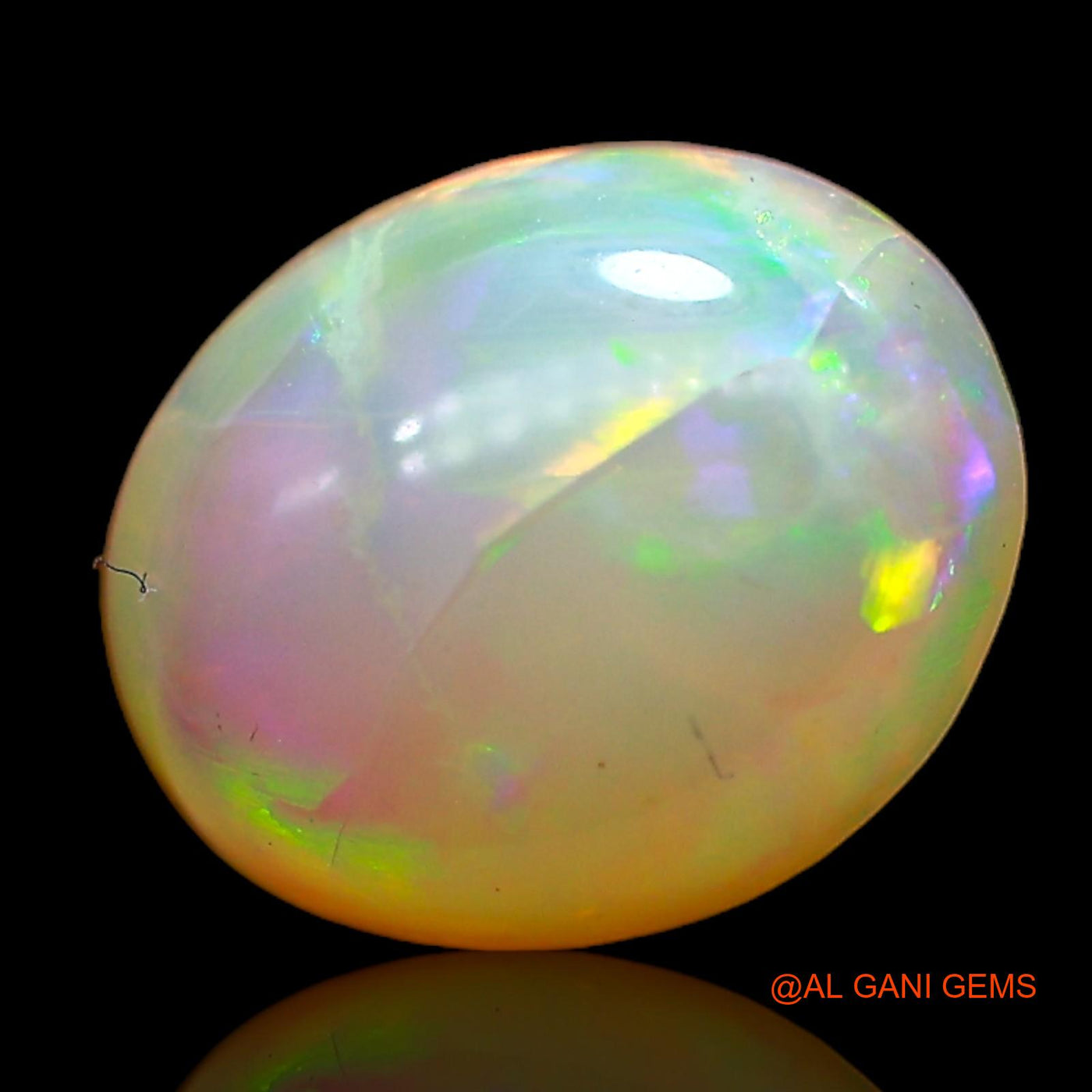 Natural Untreated Fire Opal Loose Gemstone Oval Cabochon From Australia 1.00 Cts 9x7x3 mm AC-772
