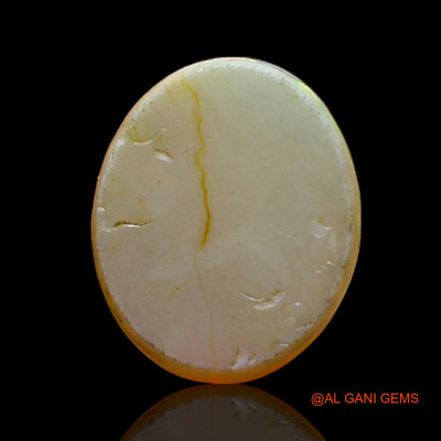 Natural Untreated Fire Opal Loose Gemstone Oval Cabochon From Australia 1.00 Cts 9x7x3 mm AC-772