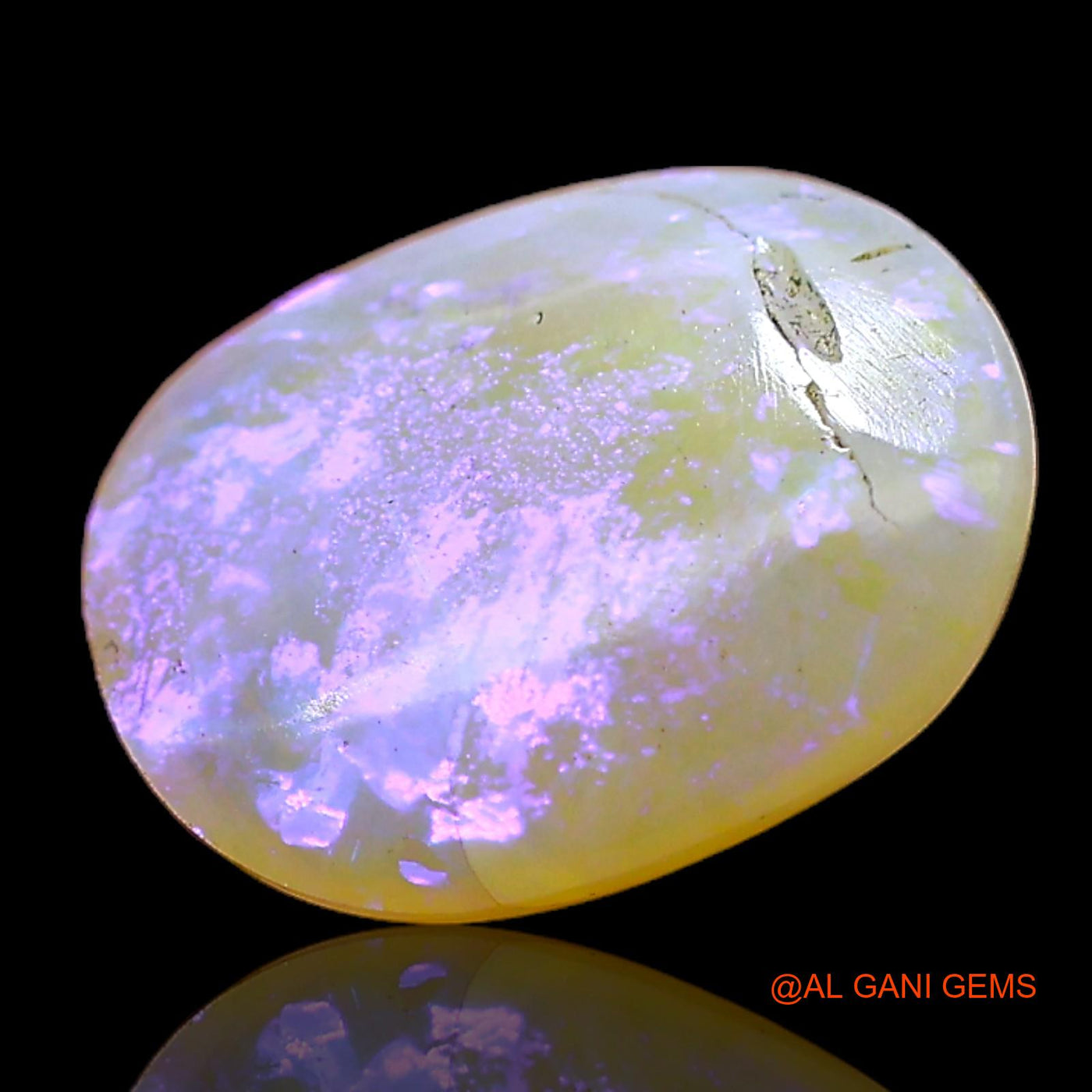 1.00 Cts Natural Australian Fire Opal Oval Cabochon Loose Gemstone For Jewelry 9x7x2 mm AC-773