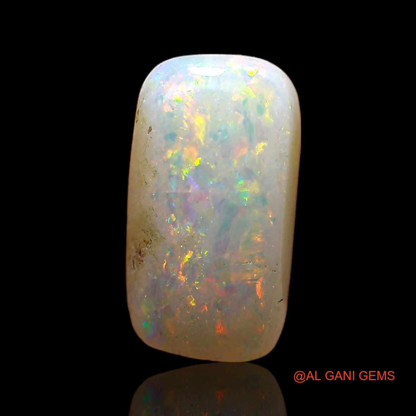 1.00 Cts Natural Australian Fire Opal Square Cabochon Loose Gemstone For Jewelry 10x5x2 mm AC-775