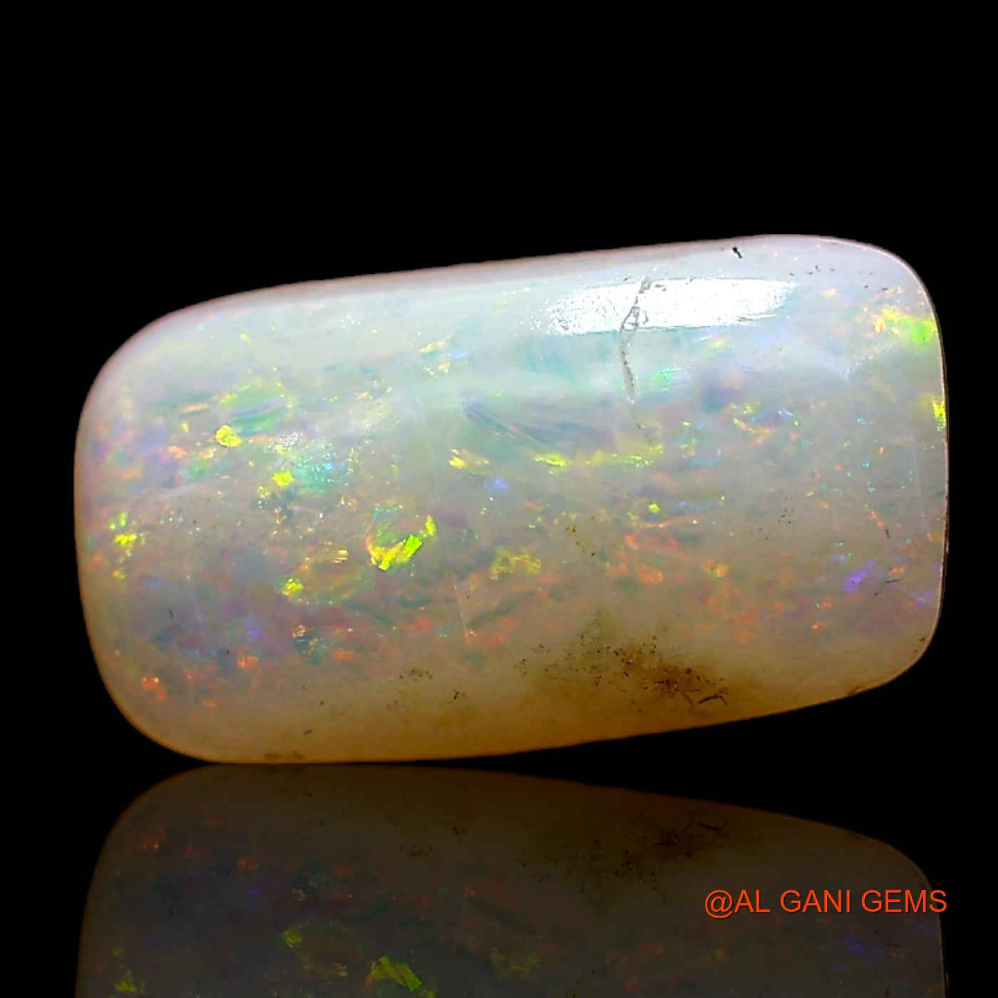 1.00 Cts Natural Australian Fire Opal Square Cabochon Loose Gemstone For Jewelry 10x5x2 mm AC-775