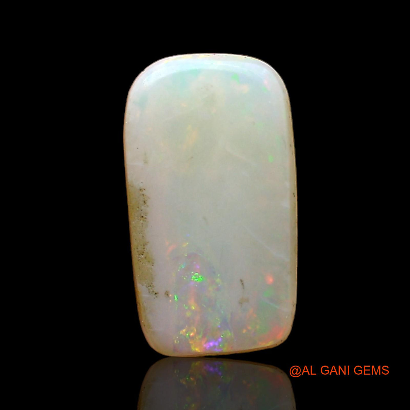 1.00 Cts Natural Australian Fire Opal Square Cabochon Loose Gemstone For Jewelry 10x5x2 mm AC-775
