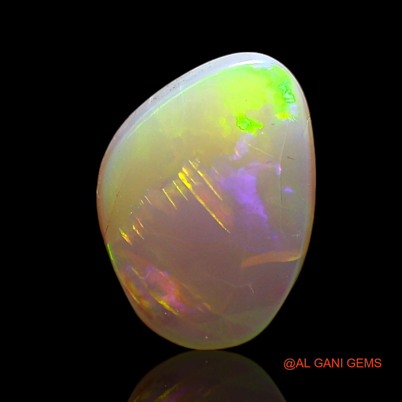 1.00 Cts Natural Australian Fire Opal Loose Gemstone Fancy Cabochon 10x7x2 mm AC-778
