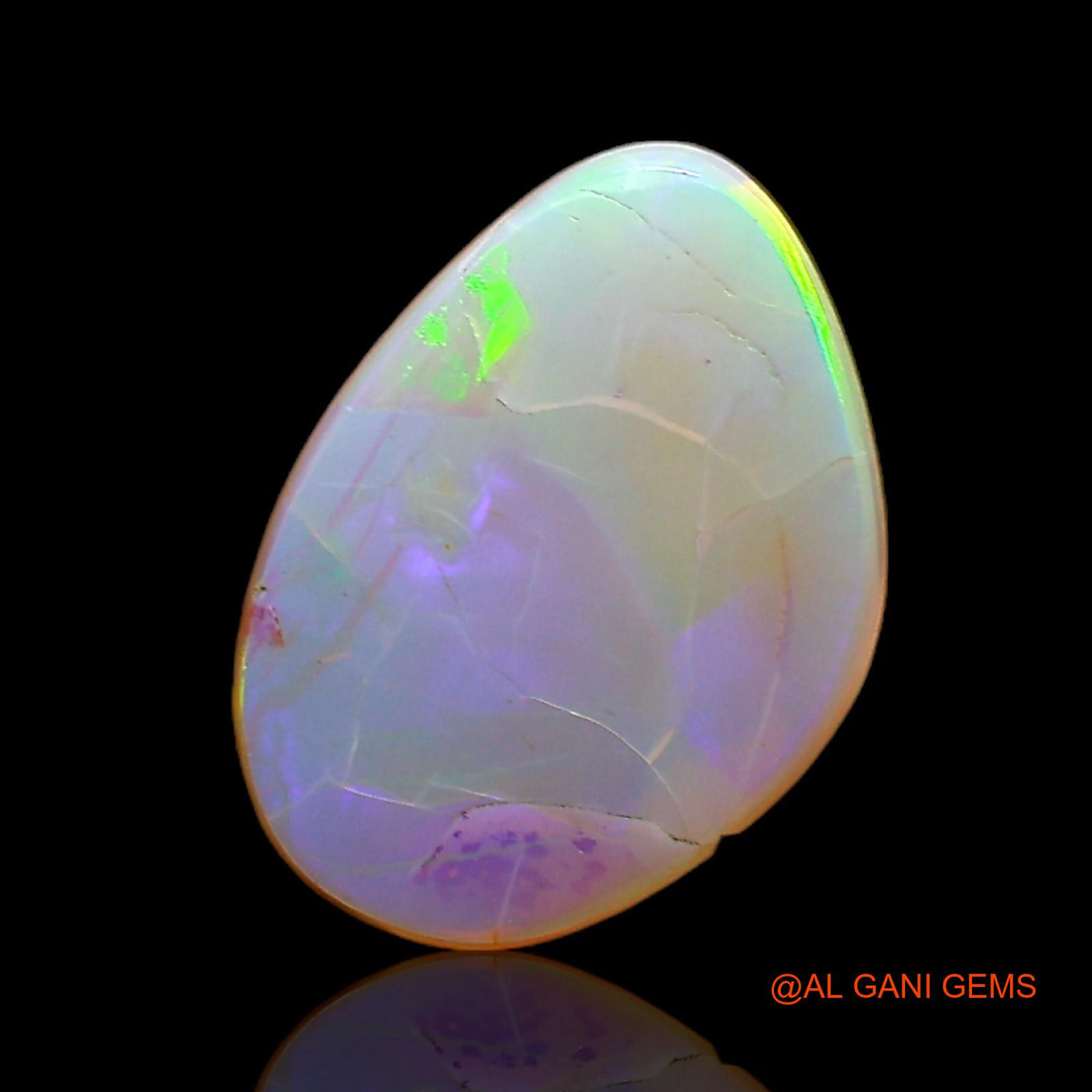 1.00 Cts Natural Australian Fire Opal Loose Gemstone Fancy Cabochon 10x7x2 mm AC-778