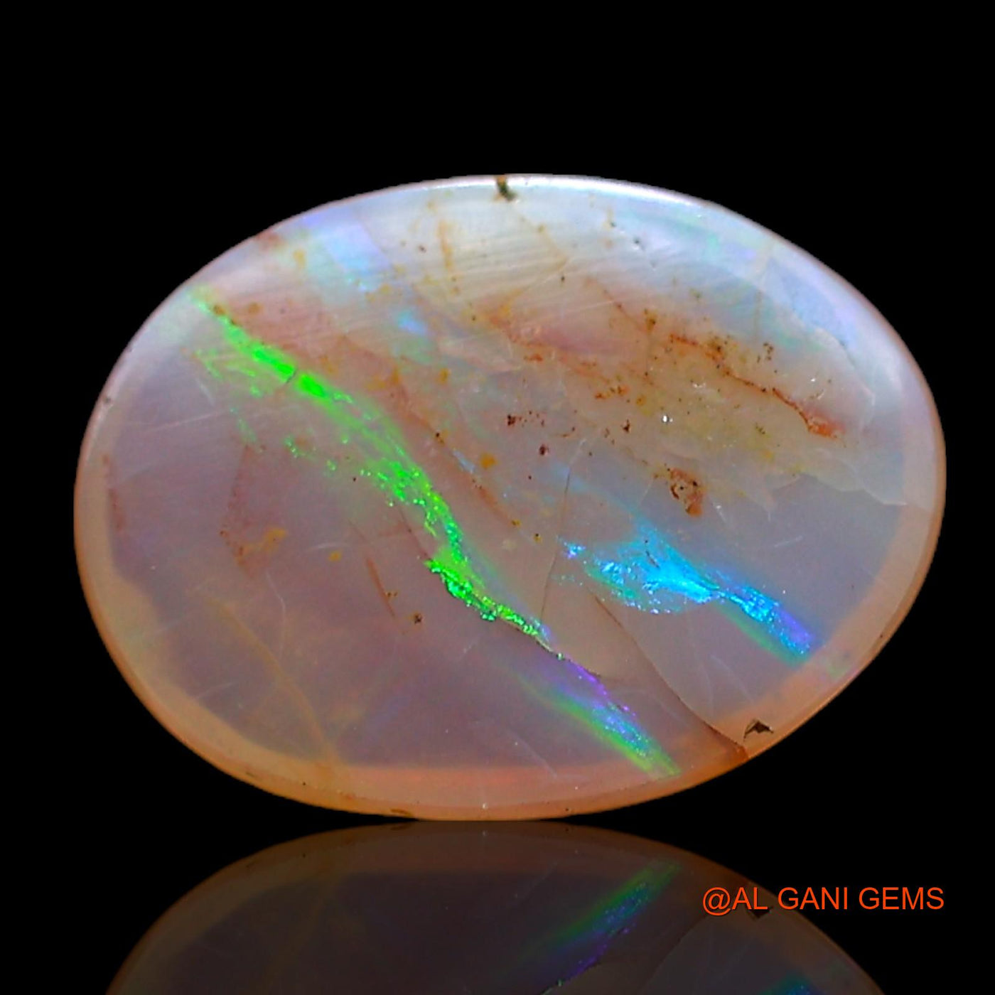 1.00 Cts Natural Australian Fire Opal Loose Gemstone Oval Cabochon 9x7x2 mm AC-782