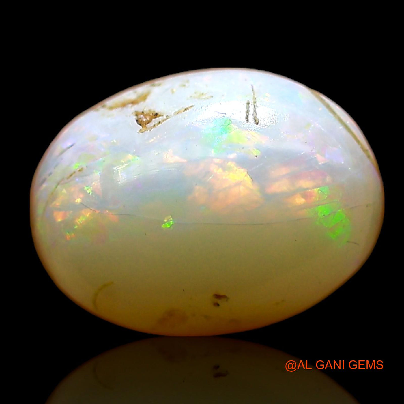 1.00 Cts Natural Australian Fire Opal Loose Gemstone Oval Cabochon 9x6x3 mm AC-783