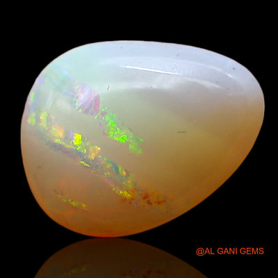 1.00 Cts Natural Australian Fire Opal Loose Gemstone Pear Cabochon 9x7x3 mm AC-784