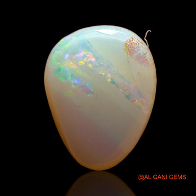 1.00 Cts Natural Australian Fire Opal Loose Gemstone Pear Cabochon 9x7x3 mm AC-784