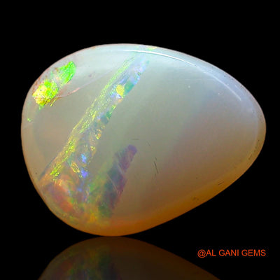 1.00 Cts Natural Australian Fire Opal Loose Gemstone Pear Cabochon 9x7x3 mm AC-784